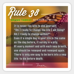 40 RULES OF LOVE - 38 Sticker